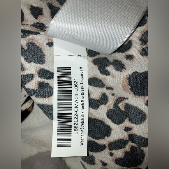 Quince NEW Mulberry silk midi dress sz M leopard print high neck tank NWT - Picture 10 of 11